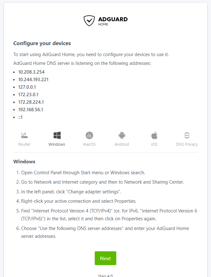 install adguard home windows