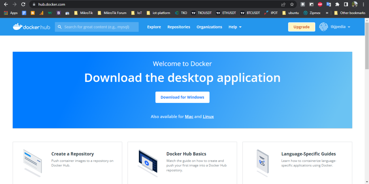 Daftar Docker Hub dan Login ke Docker Command Line