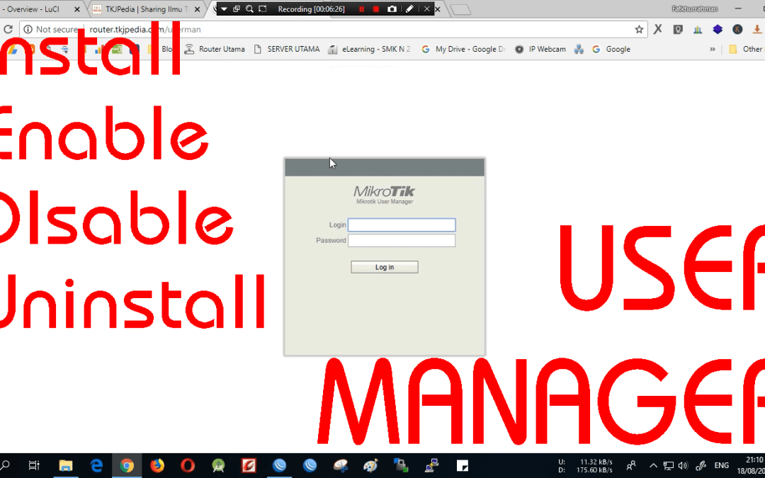 Langkah Mudah Install User Manager di Mikrotik