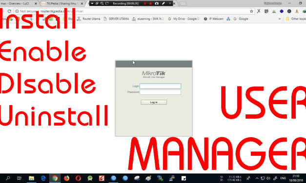 Langkah Mudah Install User Manager di Mikrotik