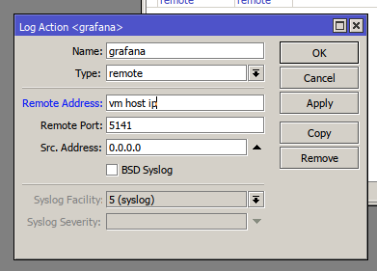 How to forward mikrotik logs to grafana dashboard | TKJPedia